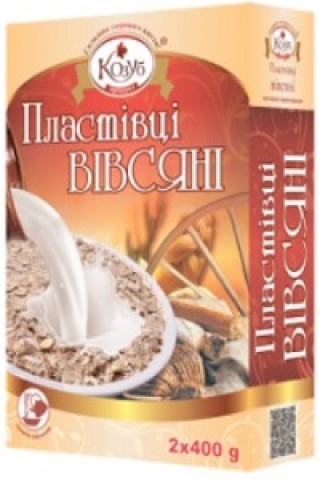 Пластівці &quot;КП&quot; вівсяні в коробці 0,8 кг