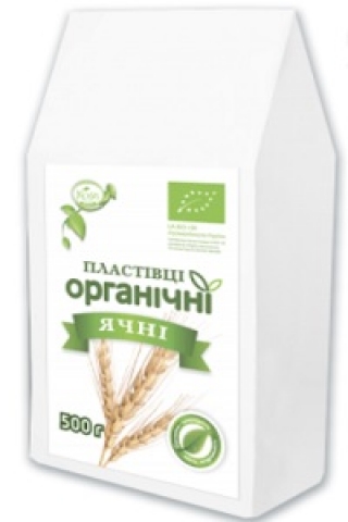 Пластівці ячні &quot;МП&quot; органічні КП в пакеті 0,5 кг