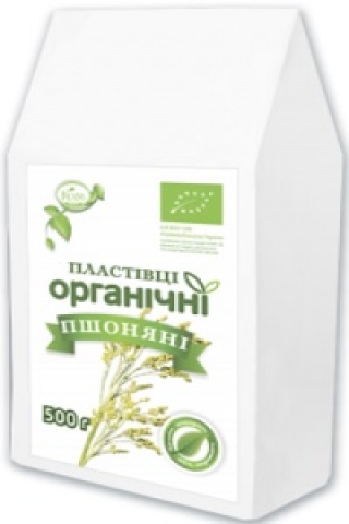 Пластівці &quot;КП&quot; пшоняні МП органічні в пакеті 0,5 кг